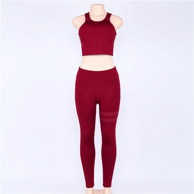 Quick Dry Yoga Set Solid Sport Set Women Breathable Sportswear Tracksuit For Women Fitness Clothing Running Ropa Deportiva Mujer