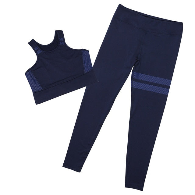 Quick Dry Yoga Set Solid Sport Set Women Breathable Sportswear Tracksuit For Women Fitness Clothing Running Ropa Deportiva Mujer