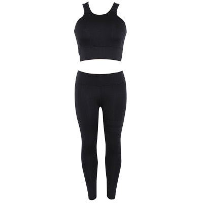 Quick Dry Yoga Set Solid Sport Set Women Breathable Sportswear Tracksuit For Women Fitness Clothing Running Ropa Deportiva Mujer
