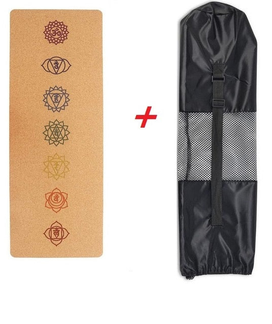 183X68cm Natural Cork TPE Yoga Mat Fitness Gym Sports Mats Pilates Exercise Pads Non-slip Yoga mats 5mm Absorb Sweat Odorless