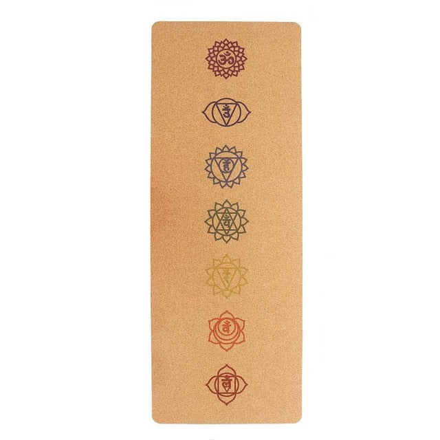 183X68cm Natural Cork TPE Yoga Mat Fitness Gym Sports Mats Pilates Exercise Pads Non-slip Yoga mats 5mm Absorb Sweat Odorless