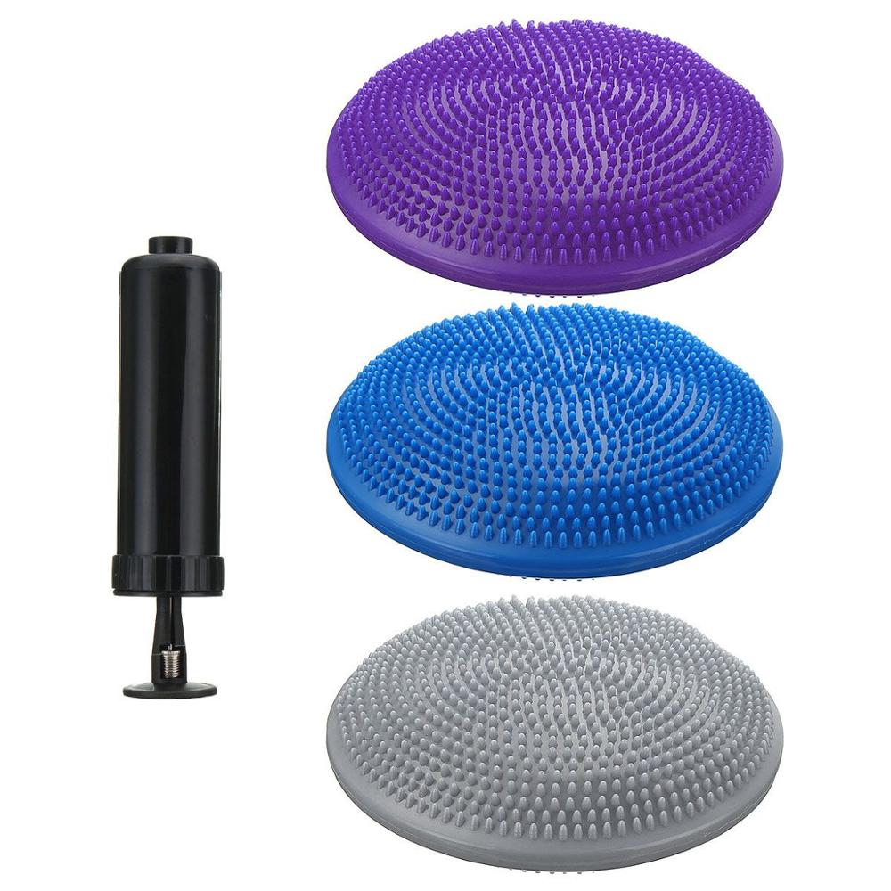 33x33cm Inflatable Yoga Massage Ball Durable Universal Sports Gym Fitness Yoga Wobble Stability Balance Disc Massage Cushion Mat
