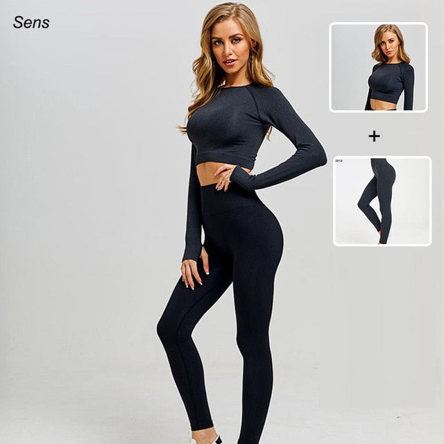 Hot Sale Women Gym Suit Yoga Leggings ropa deportiva mujer Women Sports Yoga Pants gym clothing Yoga Clothing Women Yoga Set