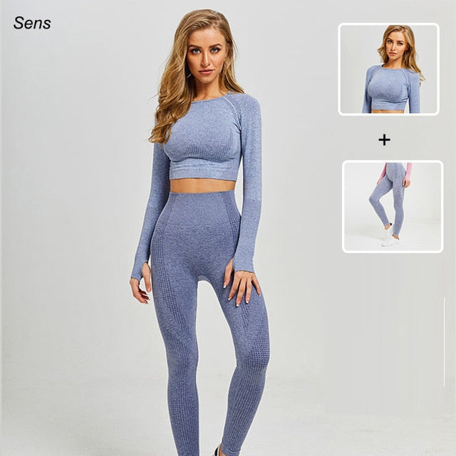 Hot Sale Women Gym Suit Yoga Leggings ropa deportiva mujer Women Sports Yoga Pants gym clothing Yoga Clothing Women Yoga Set