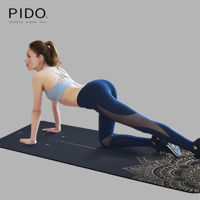 PIDO Natural Rubber Yoga Mat 185*68*0.15cm Printing  Anti-skid And Wide Portable Folding Yoga Mat Suede Thin Blanket