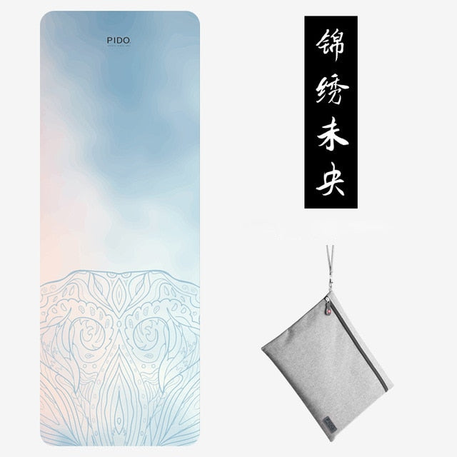 PIDO Natural Rubber Yoga Mat 185*68*0.15cm Printing  Anti-skid And Wide Portable Folding Yoga Mat Suede Thin Blanket
