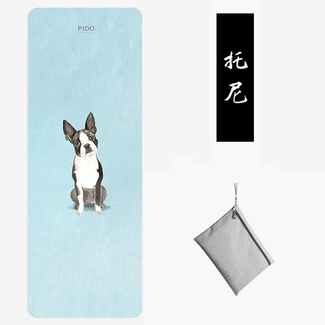 PIDO Natural Rubber Yoga Mat 185*68*0.15cm Printing  Anti-skid And Wide Portable Folding Yoga Mat Suede Thin Blanket