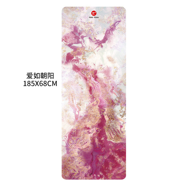 PIDO Natural Rubber Yoga Mat 185*68*0.15cm Printing  Anti-skid And Wide Portable Folding Yoga Mat Suede Thin Blanket