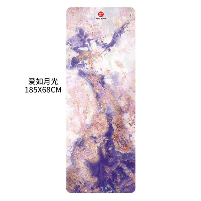 PIDO Natural Rubber Yoga Mat 185*68*0.15cm Printing  Anti-skid And Wide Portable Folding Yoga Mat Suede Thin Blanket