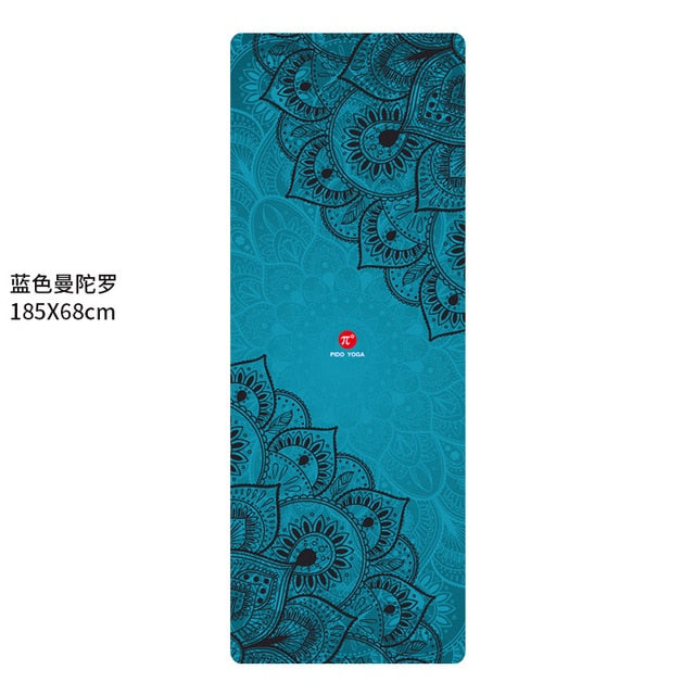 PIDO Natural Rubber Yoga Mat 185*68*0.15cm Printing  Anti-skid And Wide Portable Folding Yoga Mat Suede Thin Blanket
