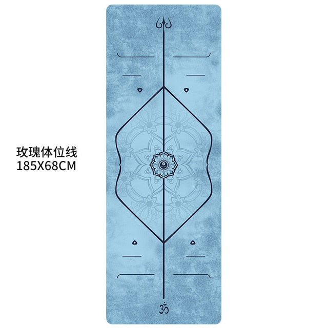 PIDO Natural Rubber Yoga Mat 185*68*0.15cm Printing  Anti-skid And Wide Portable Folding Yoga Mat Suede Thin Blanket