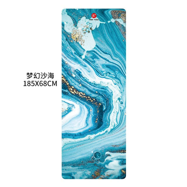 PIDO Natural Rubber Yoga Mat 185*68*0.15cm Printing  Anti-skid And Wide Portable Folding Yoga Mat Suede Thin Blanket