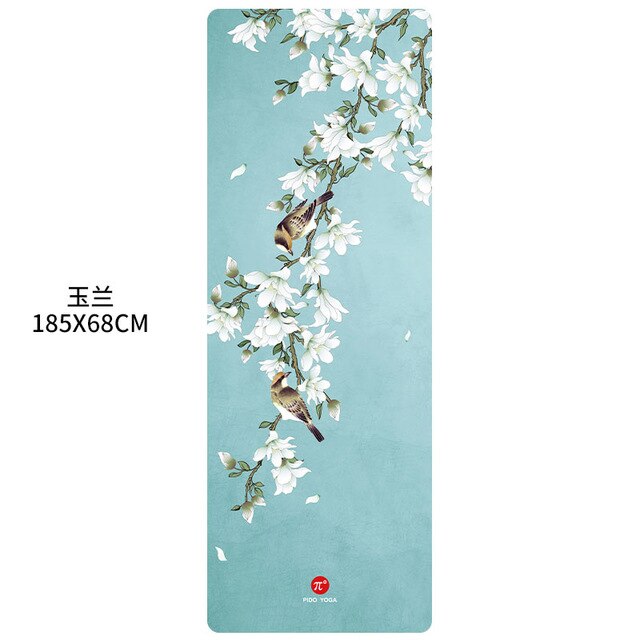 PIDO Natural Rubber Yoga Mat 185*68*0.15cm Printing  Anti-skid And Wide Portable Folding Yoga Mat Suede Thin Blanket