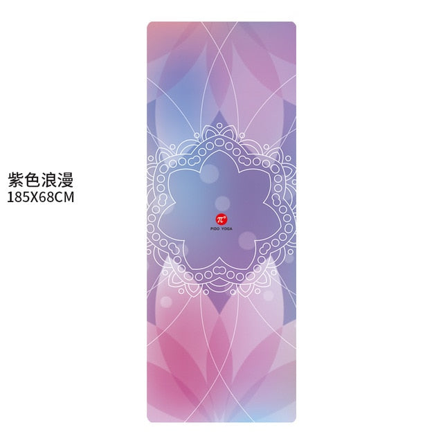 PIDO Natural Rubber Yoga Mat 185*68*0.15cm Printing  Anti-skid And Wide Portable Folding Yoga Mat Suede Thin Blanket