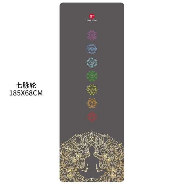 PIDO Natural Rubber Yoga Mat 185*68*0.15cm Printing  Anti-skid And Wide Portable Folding Yoga Mat Suede Thin Blanket
