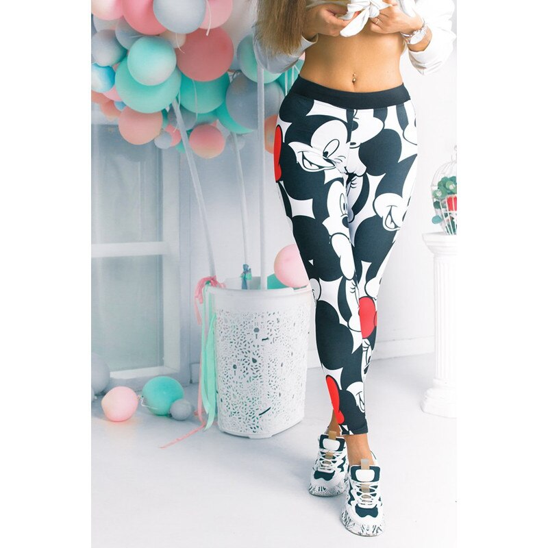 Actieve Vrouwen Minnie Mickey Yoga Gym Leggings Atletische Vrouwen Sport Kleding Workout Femme Mujer Sportwear Fitness cartoon Broek