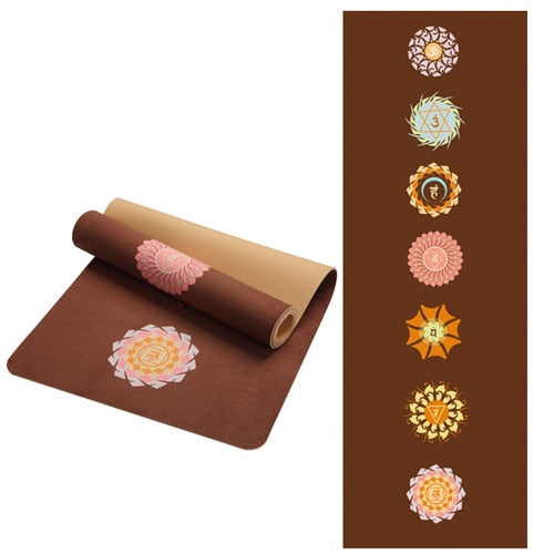6 Mm Lotus Patroon Suède Tpe Yoga Mat Pad Non-Slip Afslanken Oefening Fitness Gymnastiek Mat Body Building Esterilla pilates
