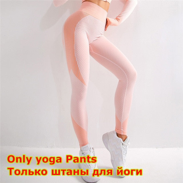 2020 New Yoga Set Seamless Workout Women Yoga Sportswear Fitness Bra Sports Suits Gym Clothing Leggings Sport Women Fitness Suit