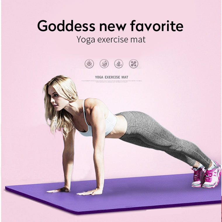 1830*610*10mm Yoga Mat Workout Elastic Non-slip Fitness Gymnastics Mats Bag Carrier Thick Knee Exercise Pad Accupressure Mat