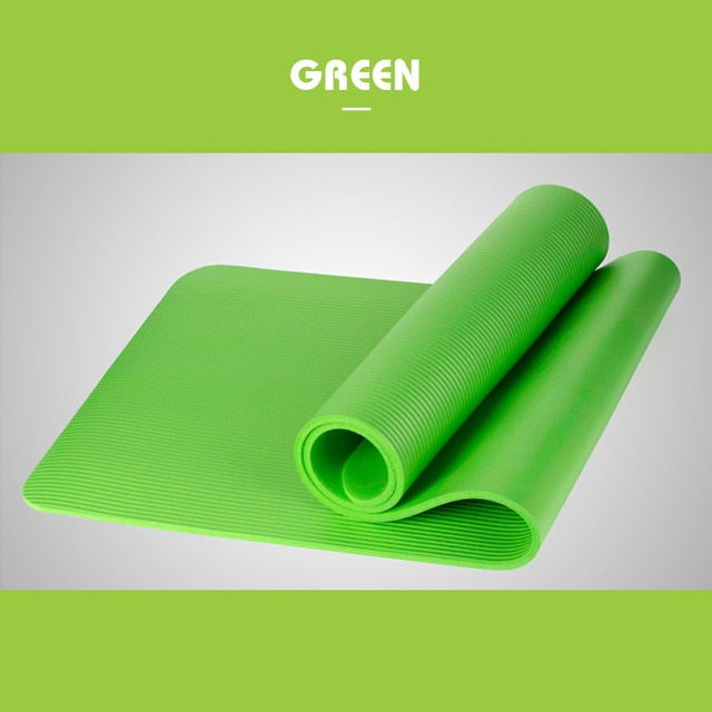 1830*610*10mm Yoga Mat Workout Elastic Non-slip Fitness Gymnastics Mats Bag Carrier Thick Knee Exercise Pad Accupressure Mat