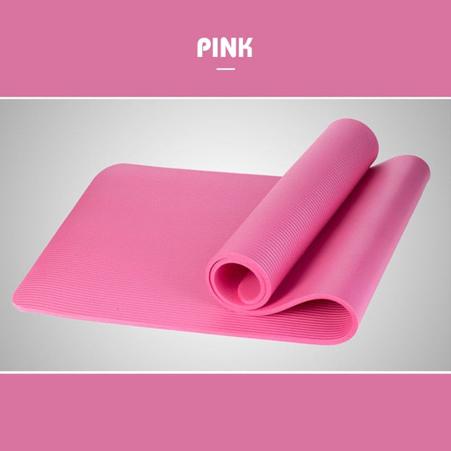 1830*610*10mm Yoga Mat Workout Elastic Non-slip Fitness Gymnastics Mats Bag Carrier Thick Knee Exercise Pad Accupressure Mat