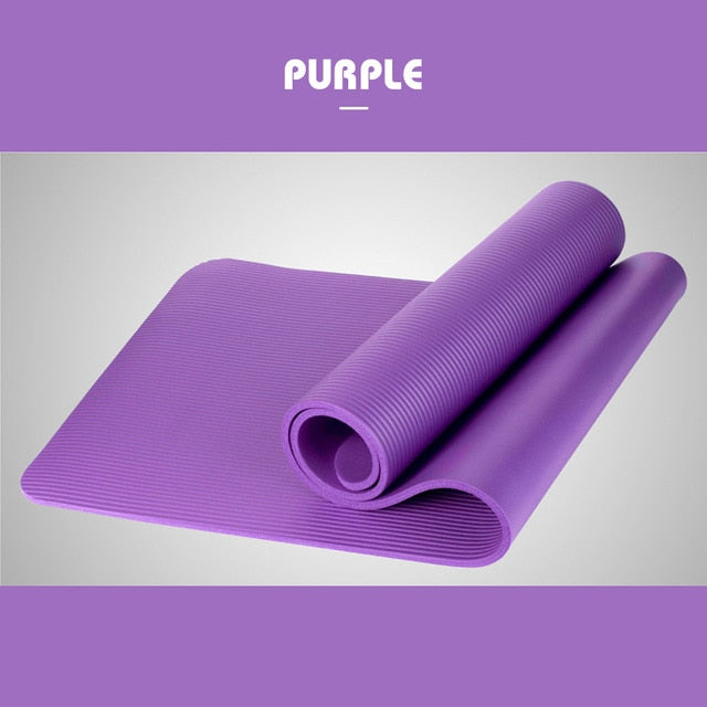 1830*610*10mm Yoga Mat Workout Elastic Non-slip Fitness Gymnastics Mats Bag Carrier Thick Knee Exercise Pad Accupressure Mat
