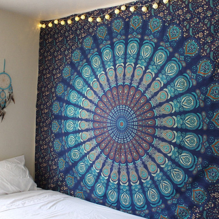 Hot New Indian Mandala Tapestry Hippie Home Decorative Wall Hanging Bohemia Beach Mat Yoga Mat Bedspread Table Cloth 210x148CM