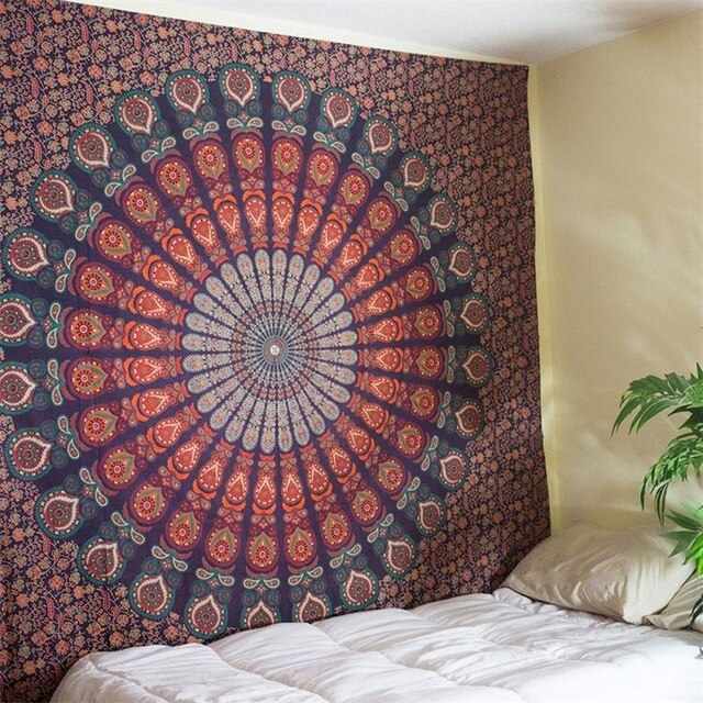 Hot New Indian Mandala Tapestry Hippie Home Decorative Wall Hanging Bohemia Beach Mat Yoga Mat Bedspread Table Cloth 210x148CM