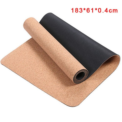 4/5/6MM Non-slip TPE+Cork Yoga Mats For Fitness Natural Pilates Gymnastics Sport Mats Yoga Exercise Pads Massage Mats