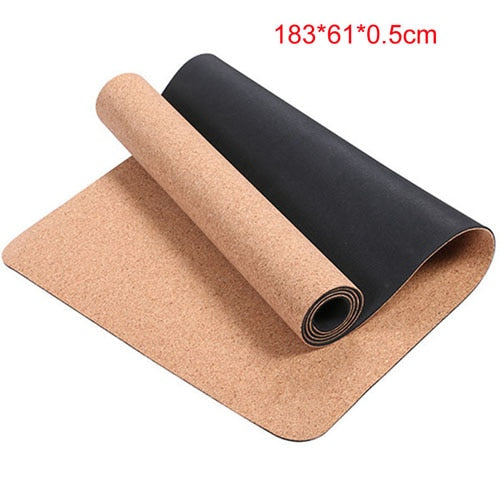 4/5/6MM Non-slip TPE+Cork Yoga Mats For Fitness Natural Pilates Gymnastics Sport Mats Yoga Exercise Pads Massage Mats
