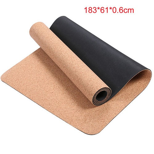 4/5/6MM Non-slip TPE+Cork Yoga Mats For Fitness Natural Pilates Gymnastics Sport Mats Yoga Exercise Pads Massage Mats