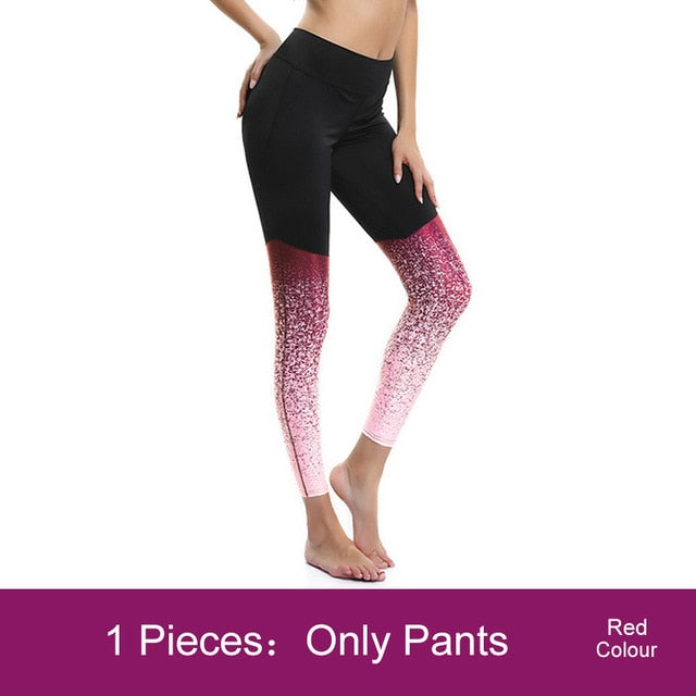 2PCS Yoga Set Women Gym Fitness Clothing High Waist Yoga Leggings Set Running Sportswear Energy Seamless Leggings+Strappy Bra