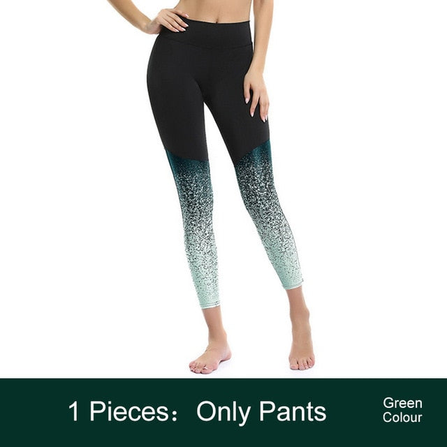 2PCS Yoga Set Women Gym Fitness Clothing High Waist Yoga Leggings Set Running Sportswear Energy Seamless Leggings+Strappy Bra