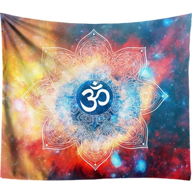 3D Chakra Tapestry Ombre Galaxy Psychedelic Tapestry Boho Decor Mandala Tapestry Wall Hanging Hippie Tapestries Yoga Mat Cool