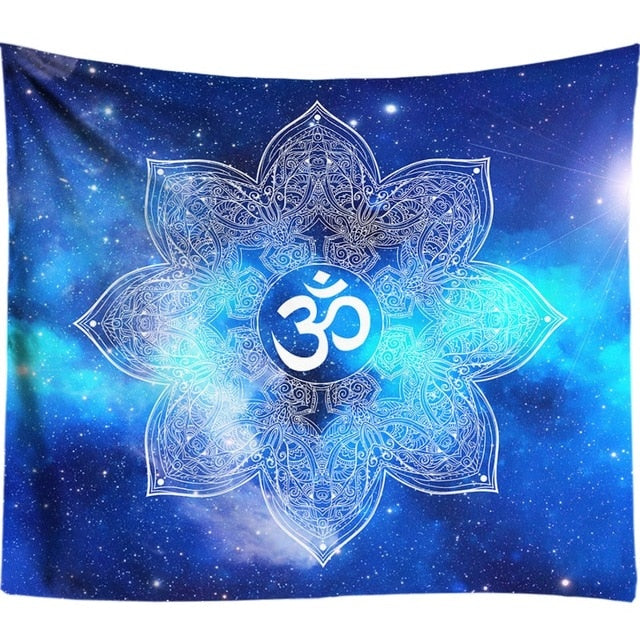 3D Chakra Tapestry Ombre Galaxy Psychedelic Tapestry Boho Decor Mandala Tapestry Wall Hanging Hippie Tapestries Yoga Mat Cool