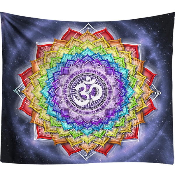 3D Chakra Tapestry Ombre Galaxy Psychedelic Tapestry Boho Decor Mandala Tapestry Wall Hanging Hippie Tapestries Yoga Mat Cool
