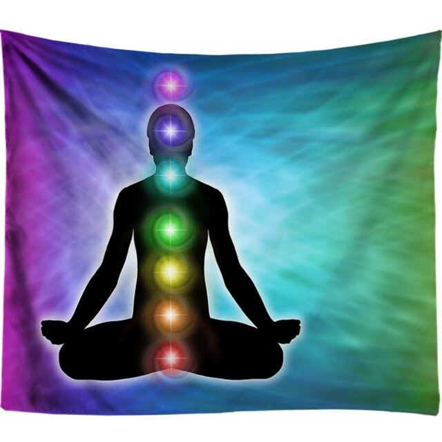 3D Chakra Tapestry Ombre Galaxy Psychedelic Tapestry Boho Decor Mandala Tapestry Wall Hanging Hippie Tapestries Yoga Mat Cool